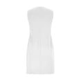 thumbnail image 5 of Roncen Women's Wrap Dress, Elegant V-Neck Cocktail Dress with Button Detail & High Slit for Wedding Guest & Party, 5 of 9