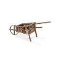 thumbnail image 5 of 22" Brown Contemporary Decorative Wooden Wheelbarrow Tabletop Decor, 5 of 6