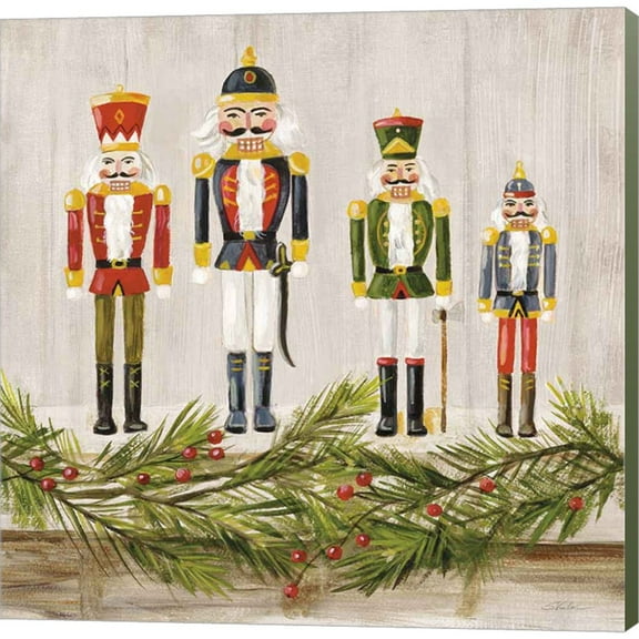 Great Art Now Nutcrackers on a Mantel by Silvia Vassileva, Canvas Wall Art, 12W x 12H