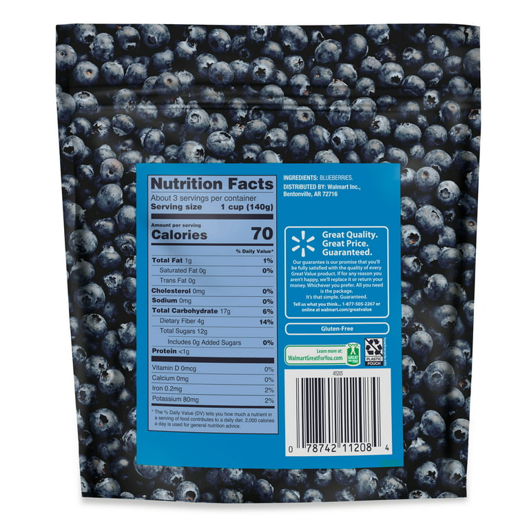 Great Value Blueberries 16 Oz Frozen