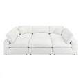 thumbnail image 2 of Modway Commix 6-Piece Modern Fabric Overstuffed Sectional Sofa in Pure White, 2 of 12