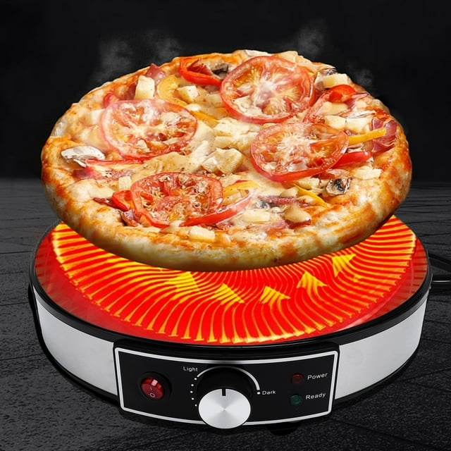 Machine Électrique à Crêpes, 11,8 Po avec Indicateurs DEL, Contrôle de Température Réglable, Poêle à Crêpes Antiadhésive avec Étaleur-Spatule pour Usage Domestique et Commercial