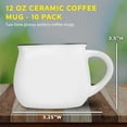 thumbnail image 5 of Glazed Campfire Coffee Mugs 12 oz. Set of 10, Bulk Pack - Perfect for Coffee, Tea, Espresso, Hot Cocoa, Other Beverages - White, 5 of 5