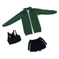 thumbnail image 1 of Moda 1/6 Escala Ropa de Muñecas Femeninas, Figuras de Mujeres Ropa de Muñecas Figura Femenina Ropa para Figuras de Acción Femeninas de 12 Pulgadas Acc Verde Hugo Traje de muñeca femenina, 1 of 7