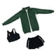 thumbnail image 1 of Moda 1/6 Escala Ropa de Muñecas Femeninas, Figuras de Mujeres Ropa de Muñecas Figura Femenina Ropa para Figuras de Acción Femeninas de 12 Pulgadas Acc Verde Hugo Traje de muñeca femenina, 1 of 7