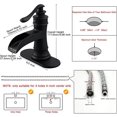 thumbnail image 4 of Black Bathroom Faucet Matte Waterfall Sink Farmhouse Bath Vanity Single Hole Faucets One Handle Basin Antique centerset Restroom My Lux Decor Round, 4 of 9