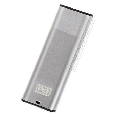 RecorderGear FD10 USB Drive Voice Recorder Small Spy Recording, Silver