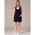 thumbnail image 7 of DARING DIVA Women's Denim Sleeveless Casual Loose Romper with Pockets XL Black, 7 of 7