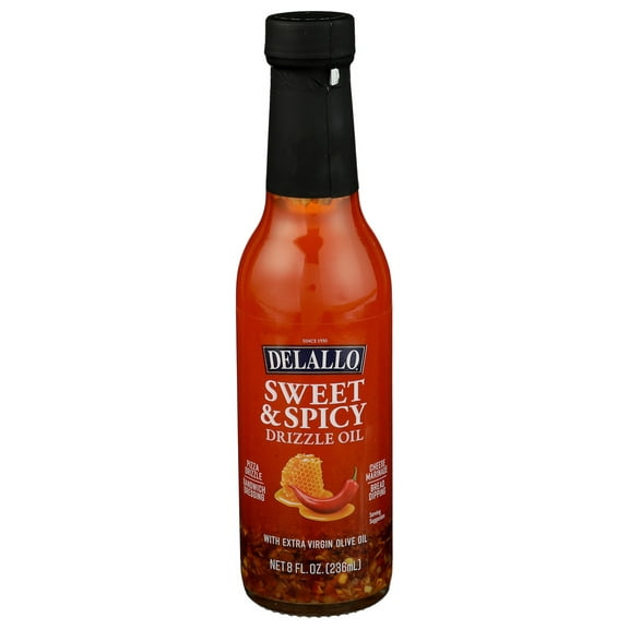 (Pack of 6) Delallo Oil Drizzle Sweet & Spicy 8 oz