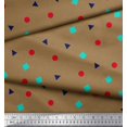 thumbnail image 2 of Soimoi Cotton Duck Fabric Square,Dot & Triangle Geometric Printed Craft Fabric by The Yard 56 Inch Wide, 2 of 3