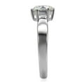 thumbnail image 5 of High polished (no plating) Stainless Steel Ring with AAA Grade CZ in Clear for Women Style TK071, 5 of 5