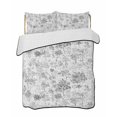 thumbnail image 2 of Gray Botanical Twin Size Down Alternative Comforter, Lightweight Comforter Quilt Bedding Set with Pillow Shams Watercolor Spring Floral Summer All Seasons Bed Comforter Duvet Insert 68"x86", 2 of 7