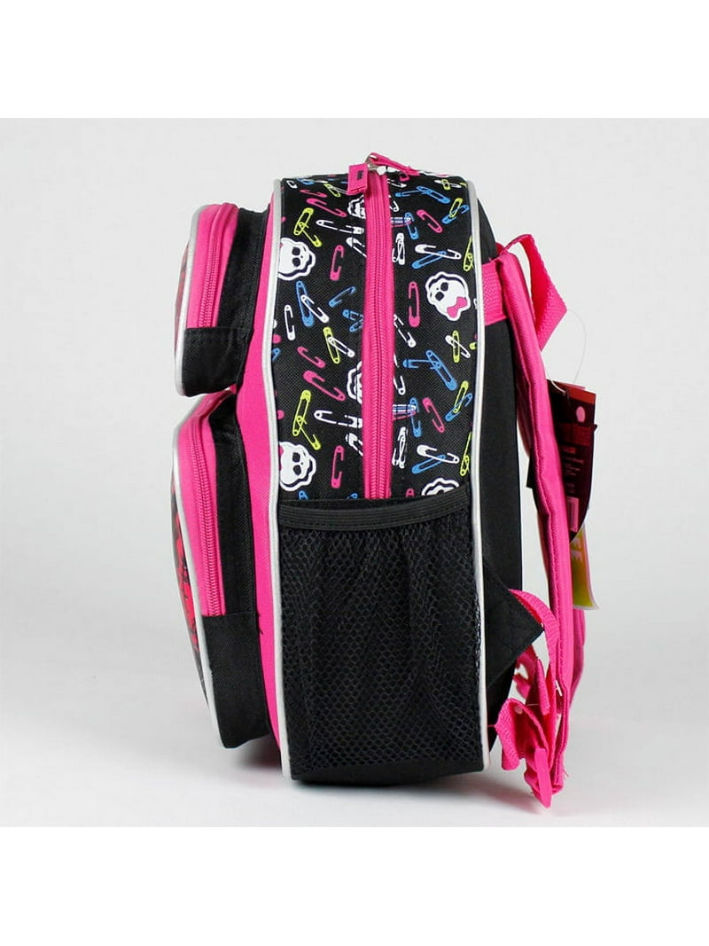 Mini Goth Small Backpack - Pink and Black Skulls School Bag  display picture 3