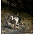 thumbnail image 2 of Daumier, Honore 20x21 Black Modern Framed Museum Art Print Titled - Thief and The Ass, 2 of 4
