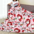 thumbnail image 3 of Lsque Sanrio Pattern Fuzzy Fleece Throw Blanket Extra Large,Super Soft,Fluffy and Warm Blankets for Couch,Bed,All Season Use (40"x30"), 3 of 7