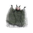 thumbnail image 3 of Muñeca de colgante de Halloween, adorno decorativo novedoso, estilo vintage, voladores, decoración aterradora para césped, dormitorio, Verde Macarena Colgante de Halloween, 3 of 8