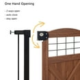 thumbnail image 4 of unipaws Barn Door Dog Gate, Anti-Kick Pet Gate with Walk Through Door, Modern Farmhouse Puppy Gate, Walnut, 4 of 7