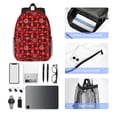 thumbnail image 6 of Goofa Snowflakes On A Buffalo Plaid Pattern Lightweight Student Backpack for School, Water-Resistant, Adjustable Straps, Fits 15" Laptop, Multiple Pockets for Books, Accessories, 6 of 6