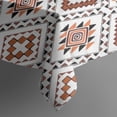 thumbnail image 2 of Brown Geometric Diamond Pattern Rectangle Tablecloth 60"x102",Waterproof Polyester Rectangle Table Cloth, Wipeable Spillproof Polyester Tablecloth for Dining, Camping, Indoor and Outdoor, 2 of 6