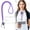Purple, variant on SLUOHZXI Bling Rhinestone Retractable Lanyard with Clear Horizontal ID Card Holder, Sparkle Glitter Neck Strap for Work Badge, Card, Keys & Pass - Purple