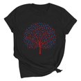 thumbnail image 3 of Sexlip Womens Swimsuit Set Dotted Tree Print Cover Up Design Crew Neck Short Sleeve Slim Silhouette Breathable Fabric for Casual Beach Days Black L, 3 of 7