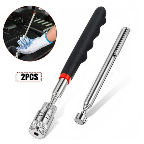2Pcs Portable Telescoping Magnet Tool with Led Light 1.5Lb& 10Lb