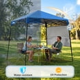 thumbnail image 6 of EAGLE PEAK 8 x 8 x 7.22 ft Slant Leg Lightweight Compact Portable Canopy w/ Backpack(Blue), 6 of 10