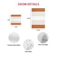 thumbnail image 7 of Orange Beige Stripe Kitchen Dish Towels for Drying Dishes Set of 2, Modern Art Horizontal Striped Waffle Weave Microfiber Hand Tea Bathroom Towels Quick Dry & Absorbent Towel 12x12, 7 of 7