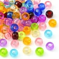 thumbnail image 2 of Transparent Acrylic European Beads Large Hole Barrel Beads Mixed Color 9x6mm Hole: 4mm 100pc, 2 of 5