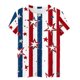 thumbnail image 4 of Camisetas Casuales de las Mujeres Estampadas Cuello Tripulado Manga Corta Superior, Ligera Mezcla de Poliéster Blusa de Moda, 4 of 4
