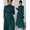 Dark Green, variant on Womens Elegant Dark Green Fall Winter Maxi Dress, Chiffon Stand Collar