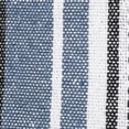 thumbnail image 7 of Contemporary Home Living 4' x 5' Blue, Black, and White Striped Rectangular Woven Throw, 7 of 7
