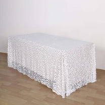 Efavormart 90X156" White Premium Big Payette Sparkly SEQUIN Rectangle Tablecloth For Wedding Party Kitchen Dining Catering