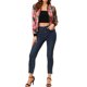 thumbnail image 2 of Chaqueta bomber para mujer Inspire Chic, corte ajustado, ligera, con cremallera, talla XS, verde y rosa, 2 of 7