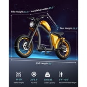 BIGNIU BG-X Electric Bike for Adults,740W Brushless Motor 48V/31.5Ah Up to 40 Miles E-Bike Front/Rear Turn Signal Dual Suspension Ebikes UL2849
