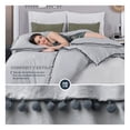 thumbnail image 3 of Funda de Edredón Duvet con Pompones y Fundas de Almohada Esquimal (Gris Claro -Gris, King Size XL), 3 of 7
