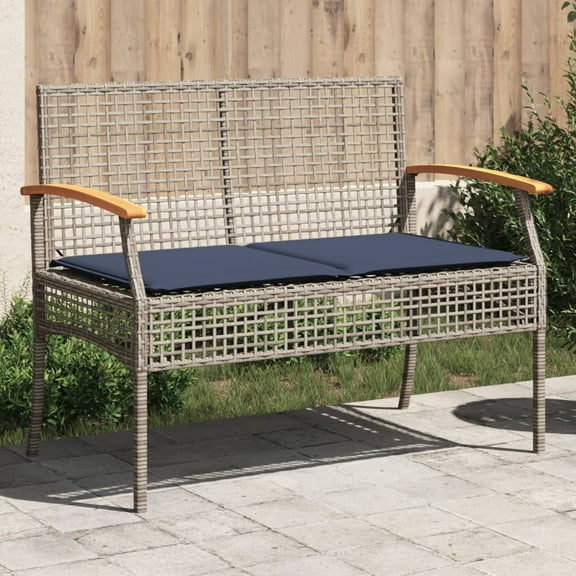 vidaXL Garden Bench Grey, Brown, Navy Blue