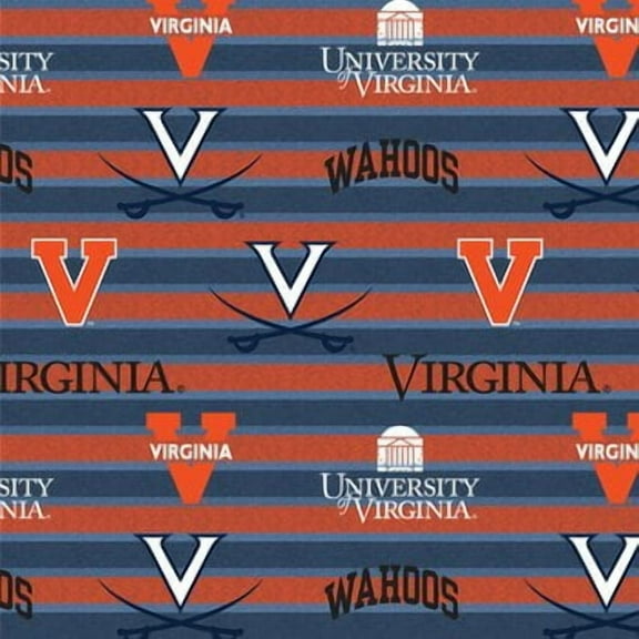 University of Virginia Polo Fleece Stripe Design-Sold By the Yard