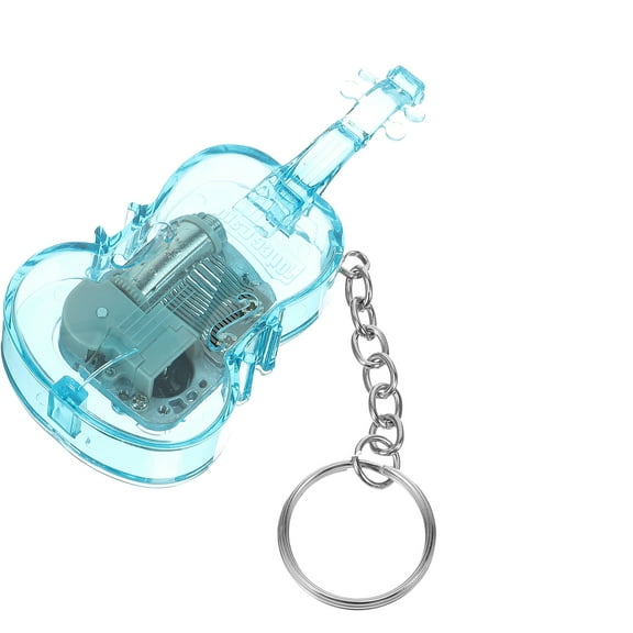 Music Box Keychain Violin Toy Gift Ring Keychains Charm Metal Student Lovers Acrylic