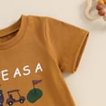 thumbnail image 5 of Toddler Baby Boys Summer Outfits Letter Golf Car Print Short Sleeve T-Shirts Tops Elastic Waist Shorts 2Pcs Clothes Set, 5 of 7