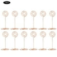 thumbnail image 1 of 12pcs Circle Shape Table Number Clip Name Card Clip Stand Paper Clip Note Clip (Rose Gold), 1 of 5