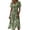 Army Green, variant on Dresses for Women Short Sleeve Wrap V-Neck Modest Dresses Casual Summer Dress Beach Vacation Sundress
