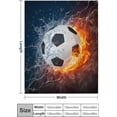 thumbnail image 2 of Manta de franela para sofá con diseño de fútbol en llamas y agua, muy suave y cálida, para decoración del hogar, para todas las estaciones, para cama, sofá, sala de estar, grande, 60 x 50 pulgadas, 2 of 8