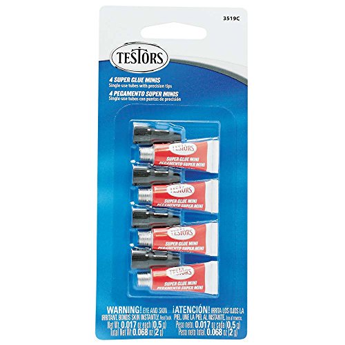 Testors Super Glue Set Single Use 4 Tubes