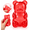 Red, variant on INNOTECH SC Bear Squishy Squeeze Toy, Soft Sensory Fidget Toy, Washable Portable Bear Desk Toy for Kids and Adults, Pink, 1 Pack