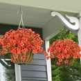 thumbnail image 4 of ZOELNIC Artificial Flowers Outdoor 6 Bundles UV Resistant Fake Flowers for Outside No Fade Faux Plastic Plants Garden Porch Window Box Decorating (Orange), 4 of 12