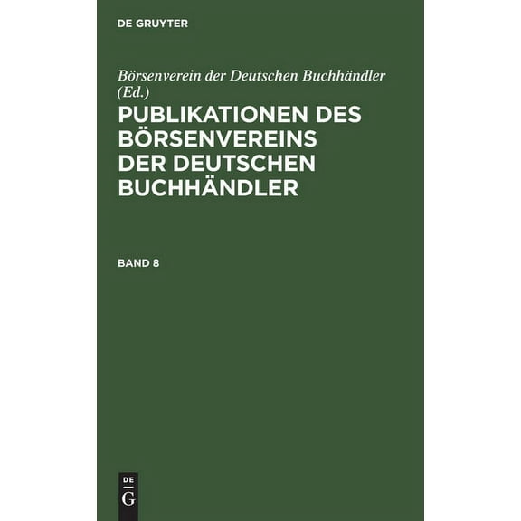 Publikationen des Börsenvereins der Deutschen Buchhändler (Hardcover)