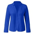 thumbnail image 4 of Edvintorg Womens Blazer Plus Size Long Sleeve Business Casual Open Front Suit Jacket Women Fashion M-4XL Blue, 4 of 5