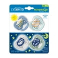 thumbnail image 3 of Dr. Brown's Advantage Baby Pacifier, Fully Symmetrical, Silicone Bulb, 0-6m, BPA Free, Sunrise/Glow, 4 Pack, 3 of 36