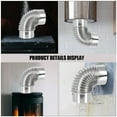 thumbnail image 4 of Pawsdot Metal 90 Degree Elbow Chimney Stainless Steel for Home Stove, 4 of 7